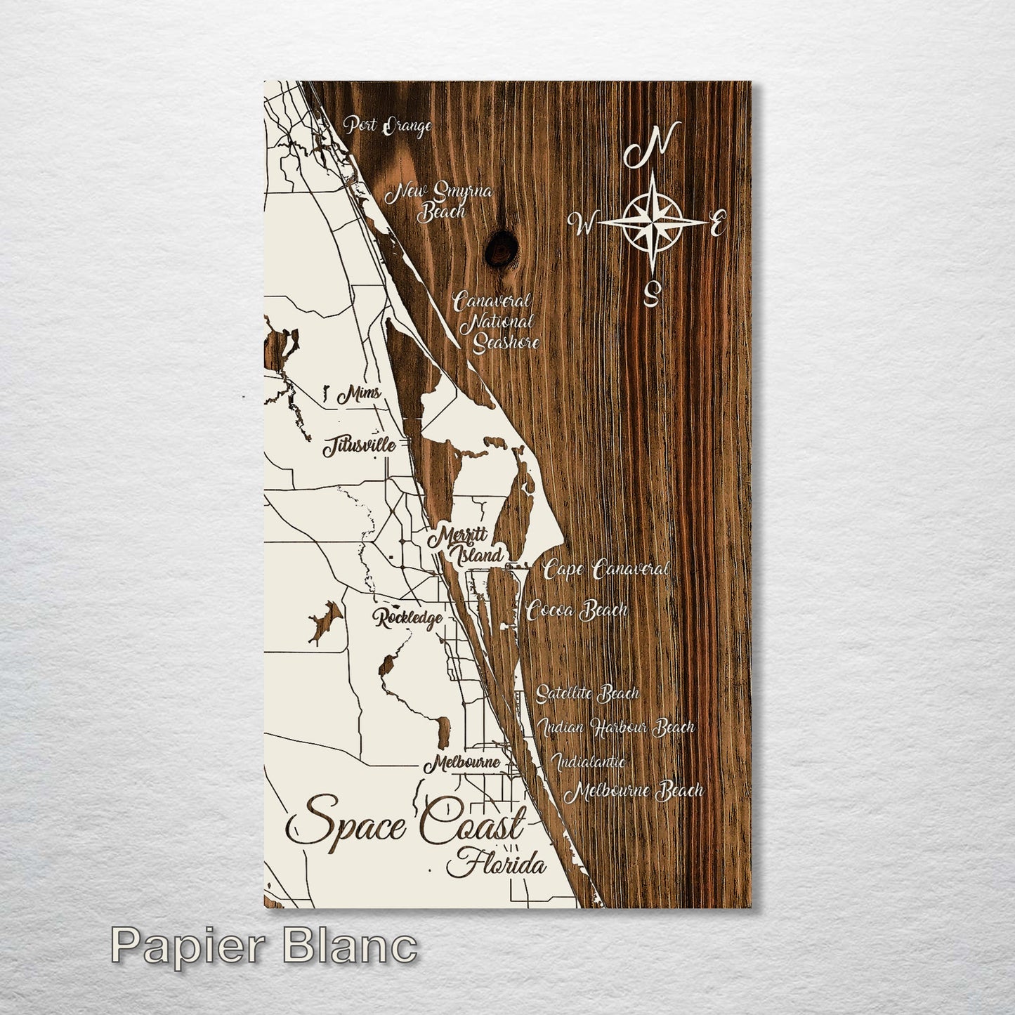 Space Coast, Florida Whimsical Map