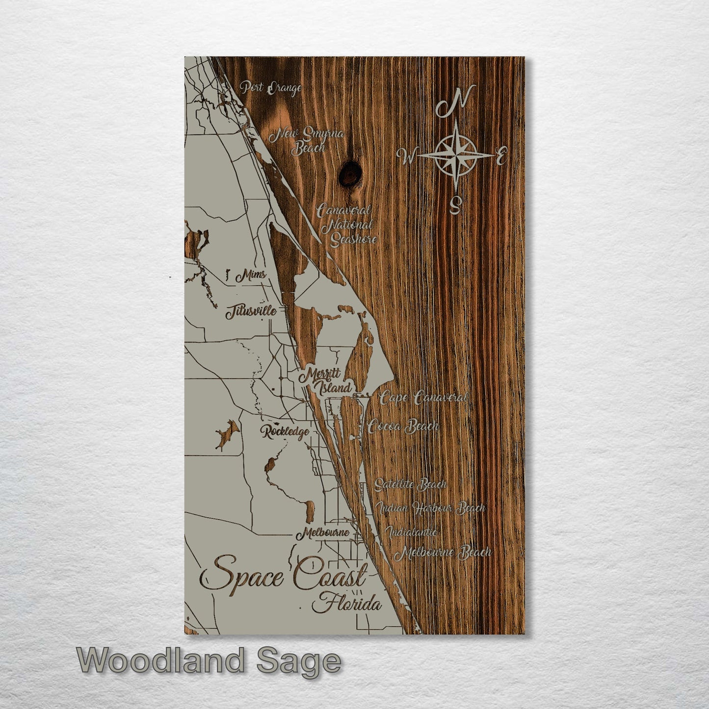 Space Coast, Florida Whimsical Map