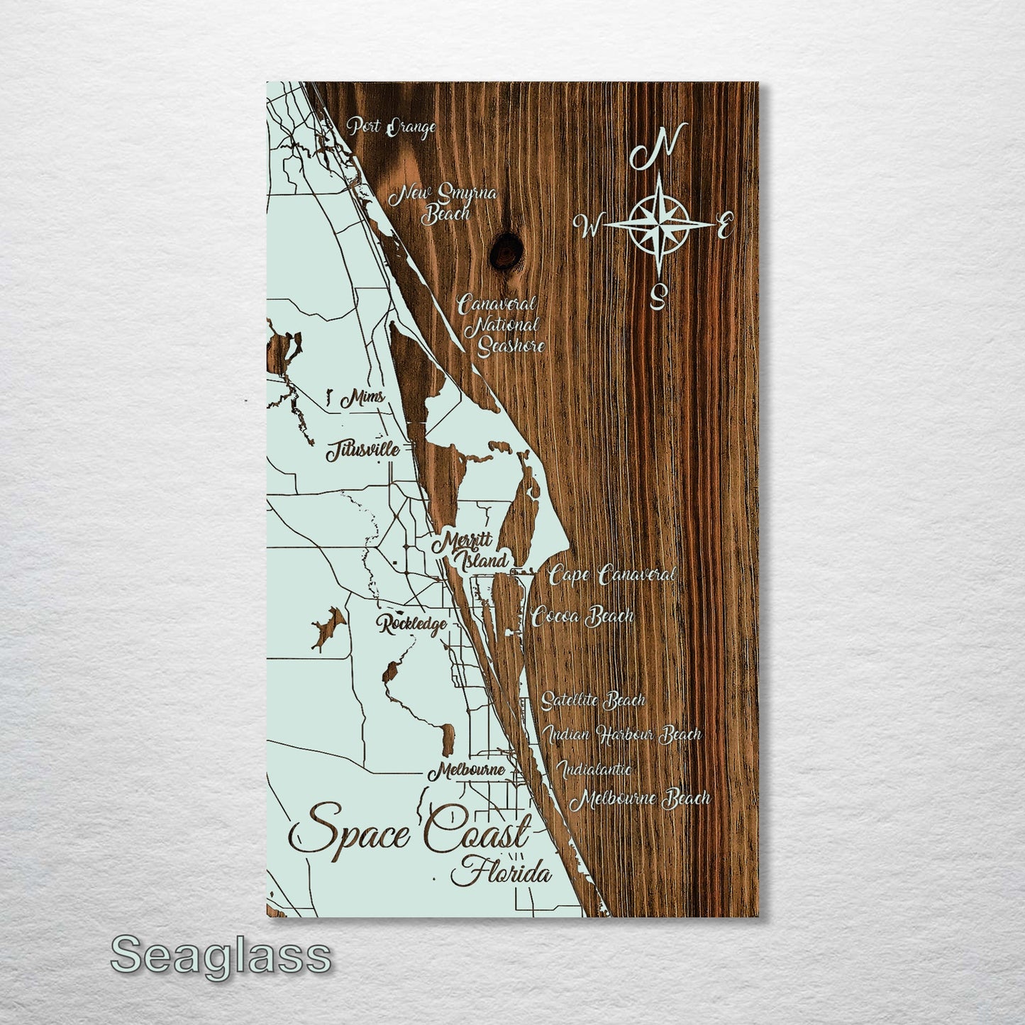 Space Coast, Florida Whimsical Map