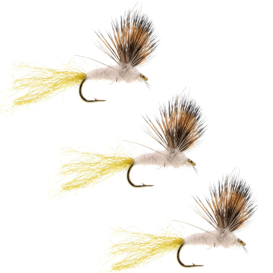 3 Pack Sparkle Dun Pale Morning Dun PMD Mayfly Flies Hook size 16