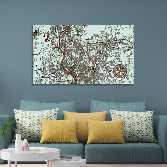 Springfield, Massachusetts Street Map