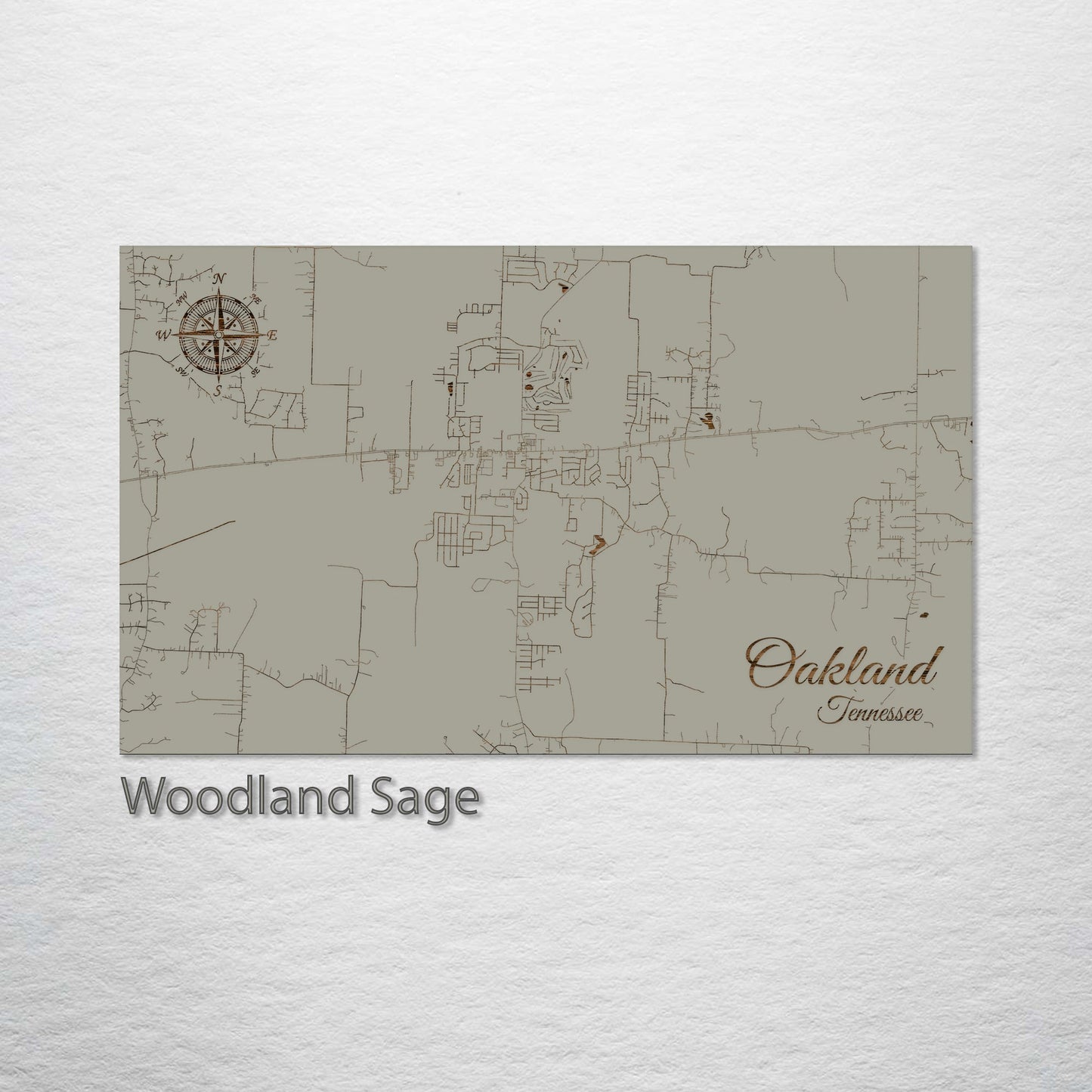 Oakland, Tennessee Street Map