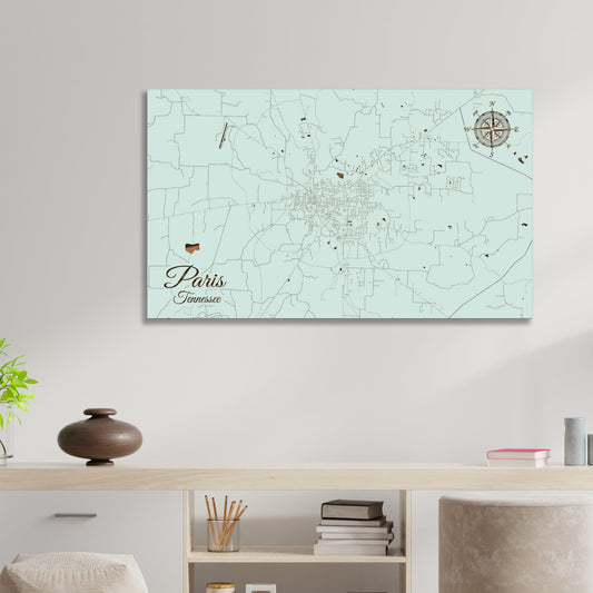 Paris, Tennessee Street Map