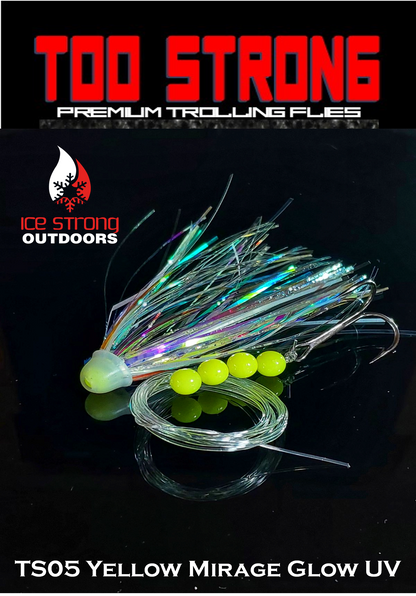 Ice Strong Outdoors - Too Strong Premium Trolling Flies - Fully Rigged - NEW 2026 Colors Released!