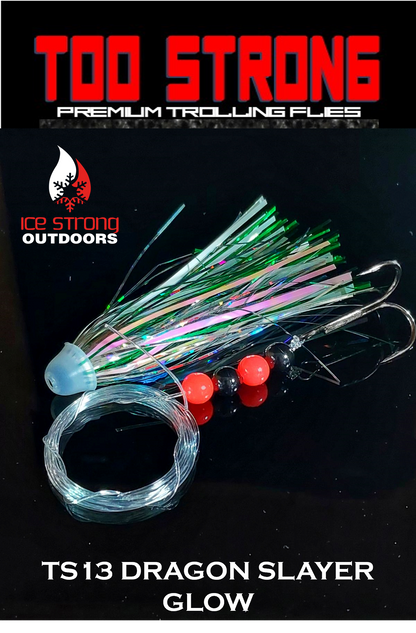 Ice Strong Outdoors - Too Strong Premium Trolling Flies - Fully Rigged - NEW 2026 Colors Released!
