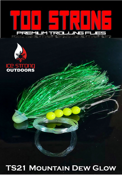 Ice Strong Outdoors - Too Strong Premium Trolling Flies - Fully Rigged - NEW 2026 Colors Released!