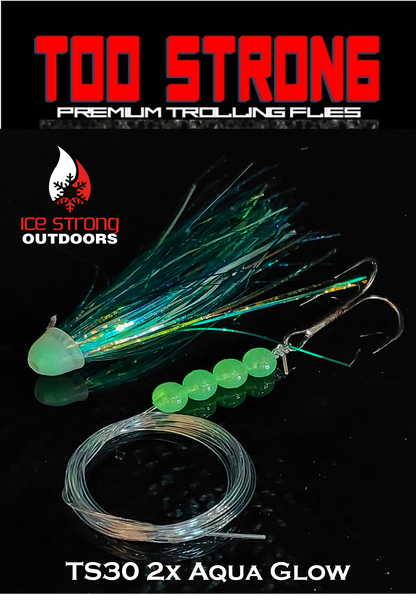 Ice Strong Outdoors - Too Strong Premium Trolling Flies - Fully Rigged - NEW 2026 Colors Released!