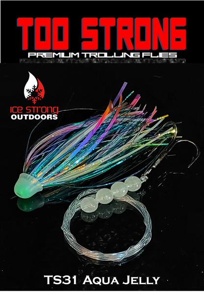 Ice Strong Outdoors - Too Strong Premium Trolling Flies - Fully Rigged - NEW 2026 Colors Released!