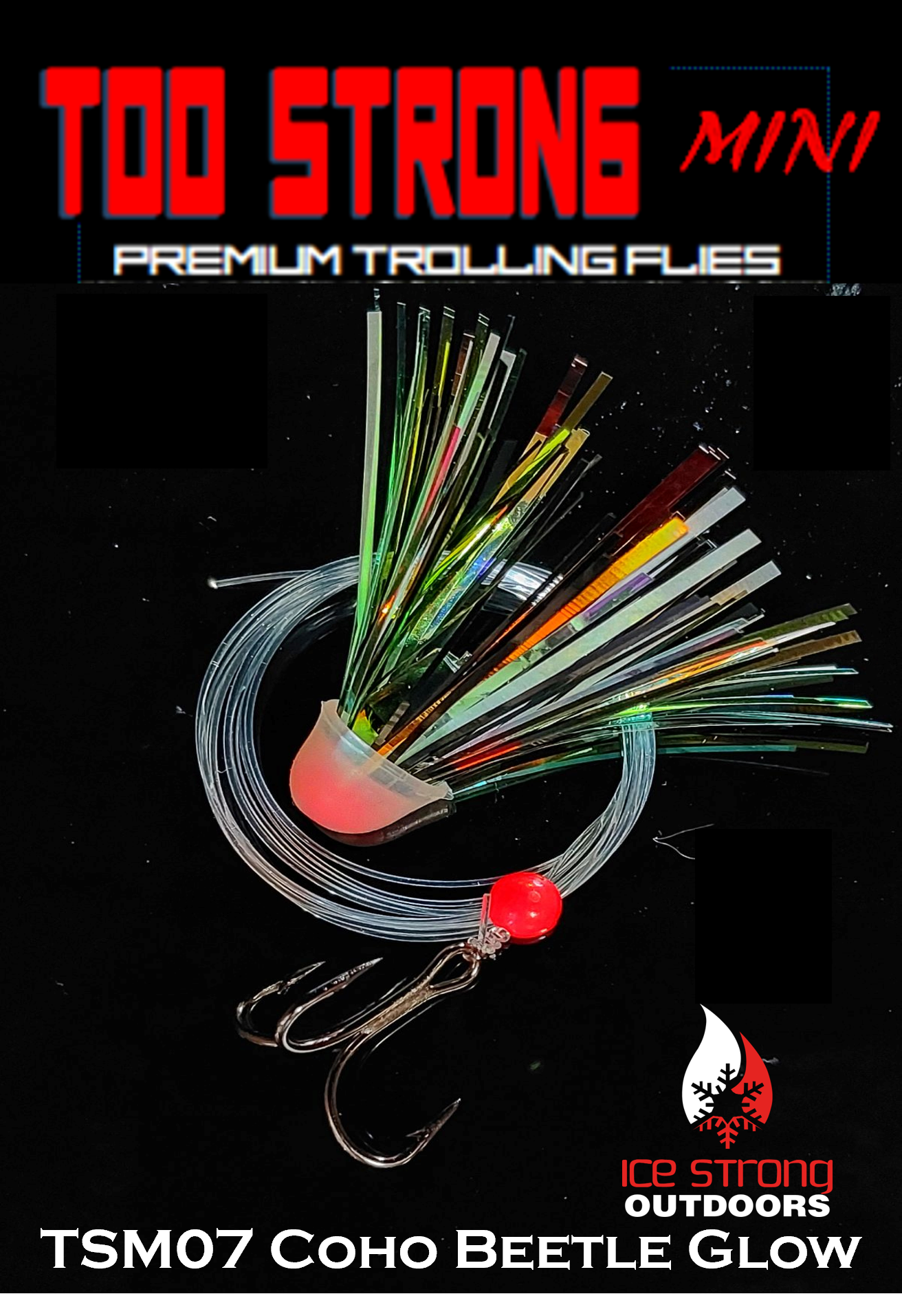 Too Strong Premium Trolling MINI Flies Fully Rigged
