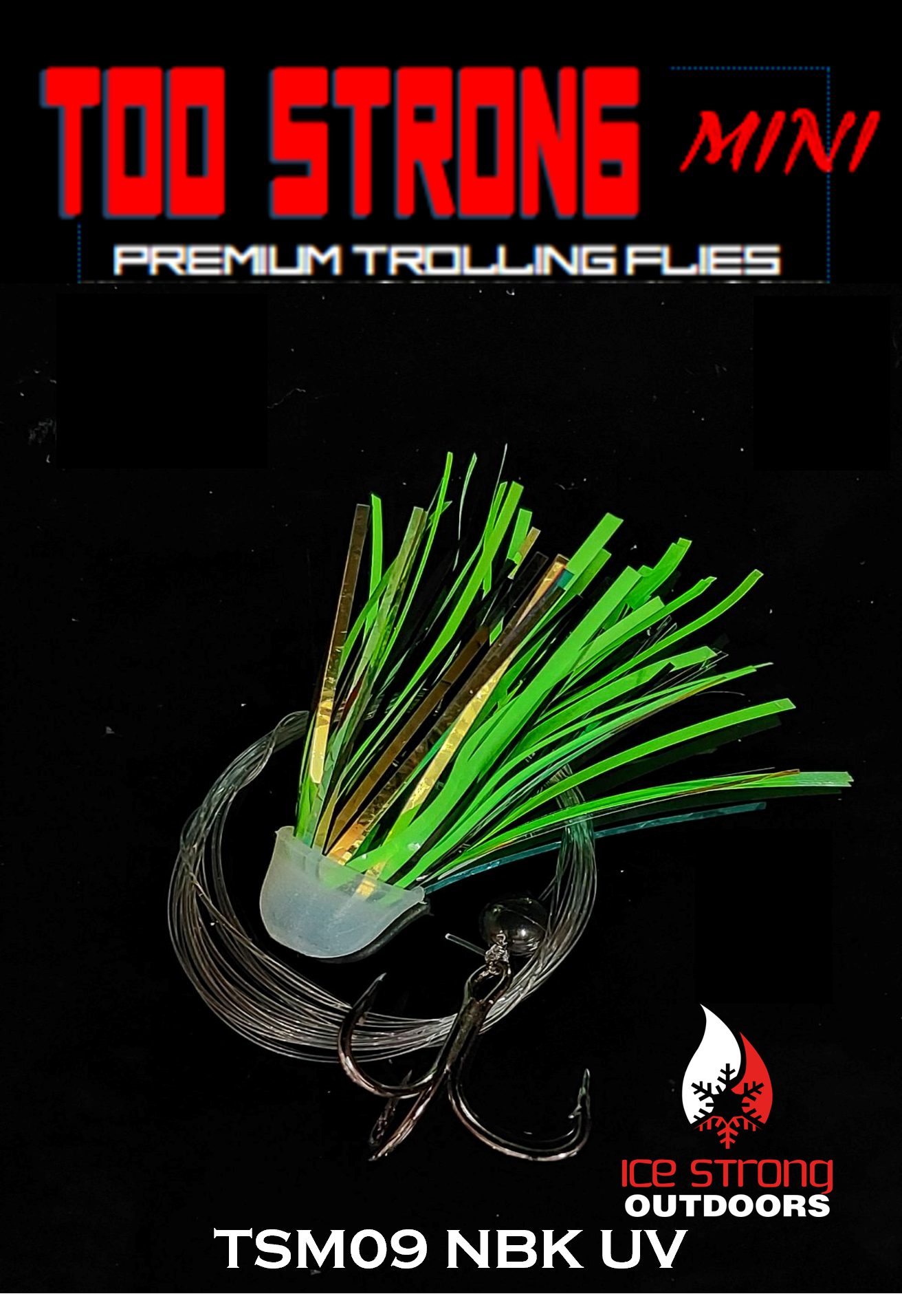 Too Strong Premium Trolling MINI Flies Fully Rigged