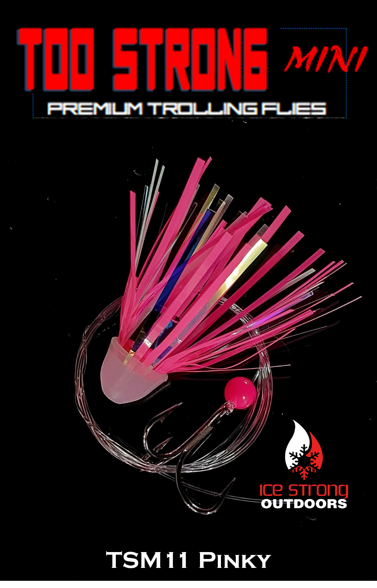 Too Strong Premium Trolling MINI Flies Fully Rigged
