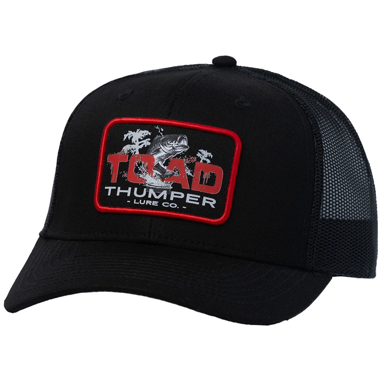 BLACK/RED TOADTHUMPER MESH SNAPBACK HAT