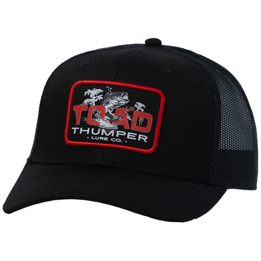 BLACK/RED TOADTHUMPER MESH SNAPBACK HAT