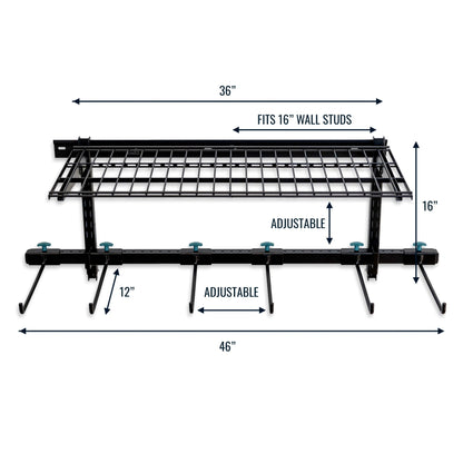 G-Chair + Shelf | Adjustable Wall Storage System | Holds 300 lbs
