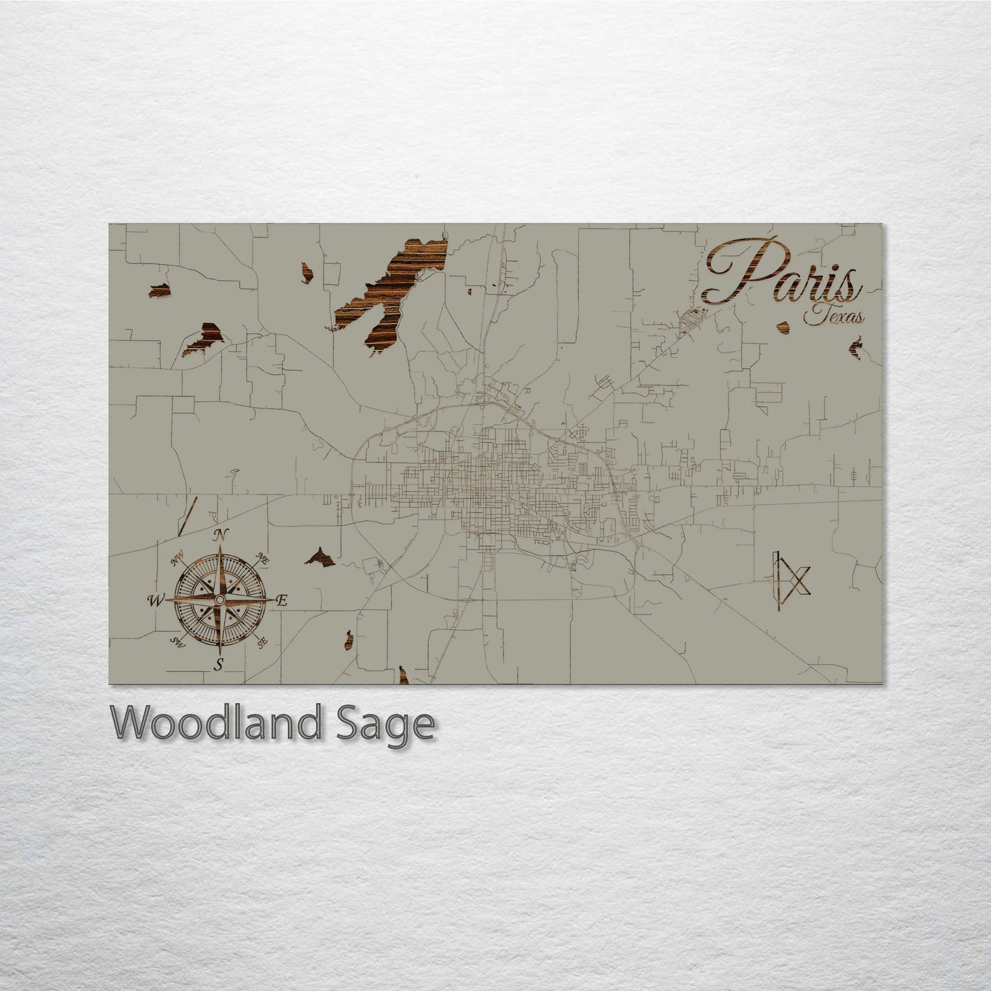 Paris, Texas Street Map