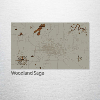 Paris, Texas Street Map