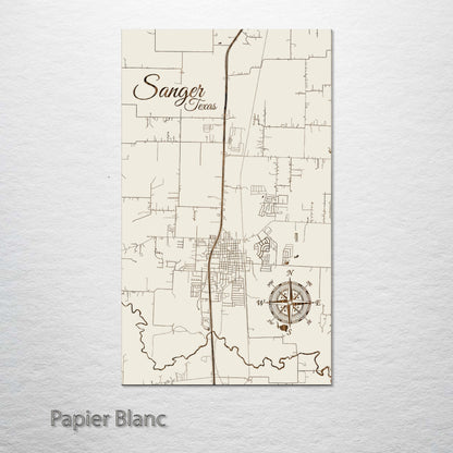 Sanger, Texas Street Map