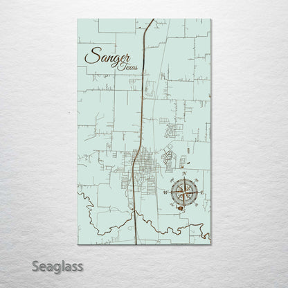 Sanger, Texas Street Map