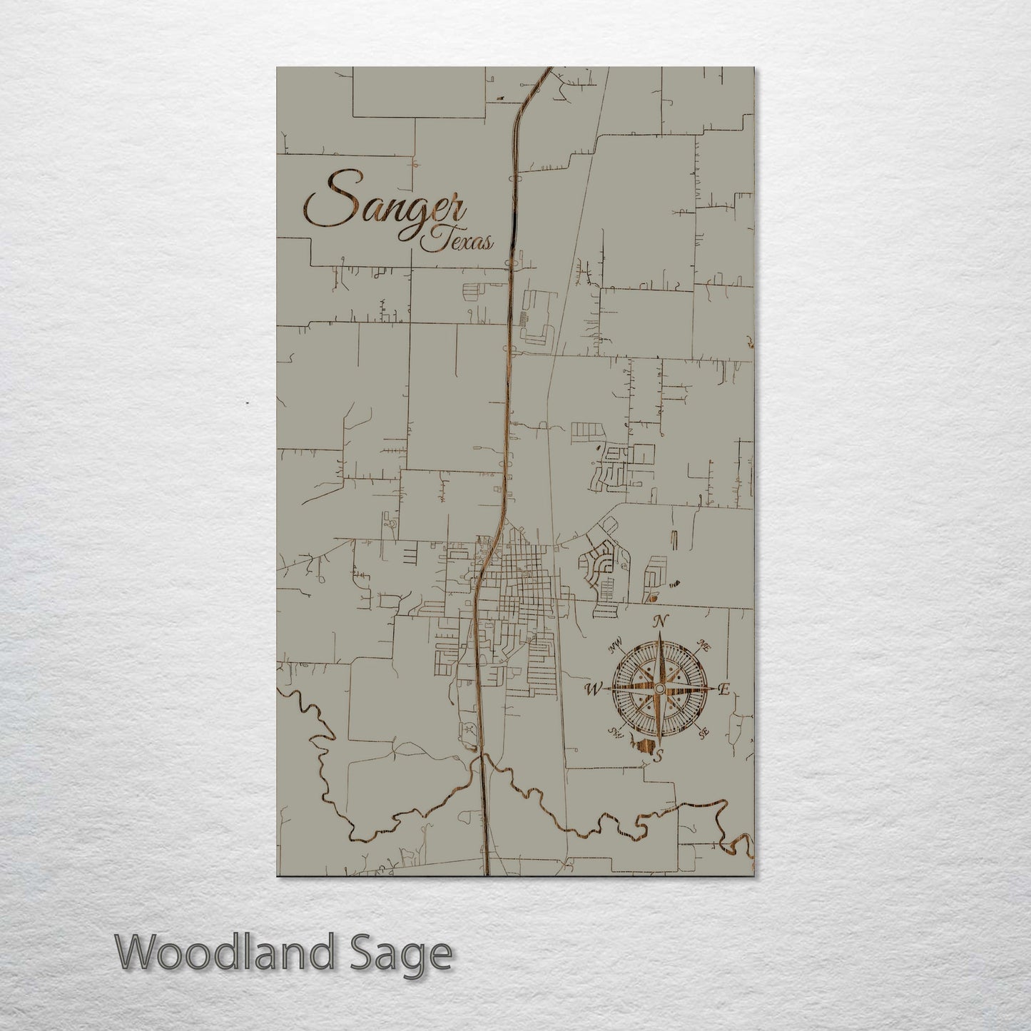 Sanger, Texas Street Map
