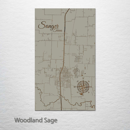 Sanger, Texas Street Map