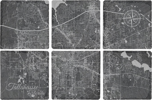 Tallahassee, Florida Square Slate Coaster
