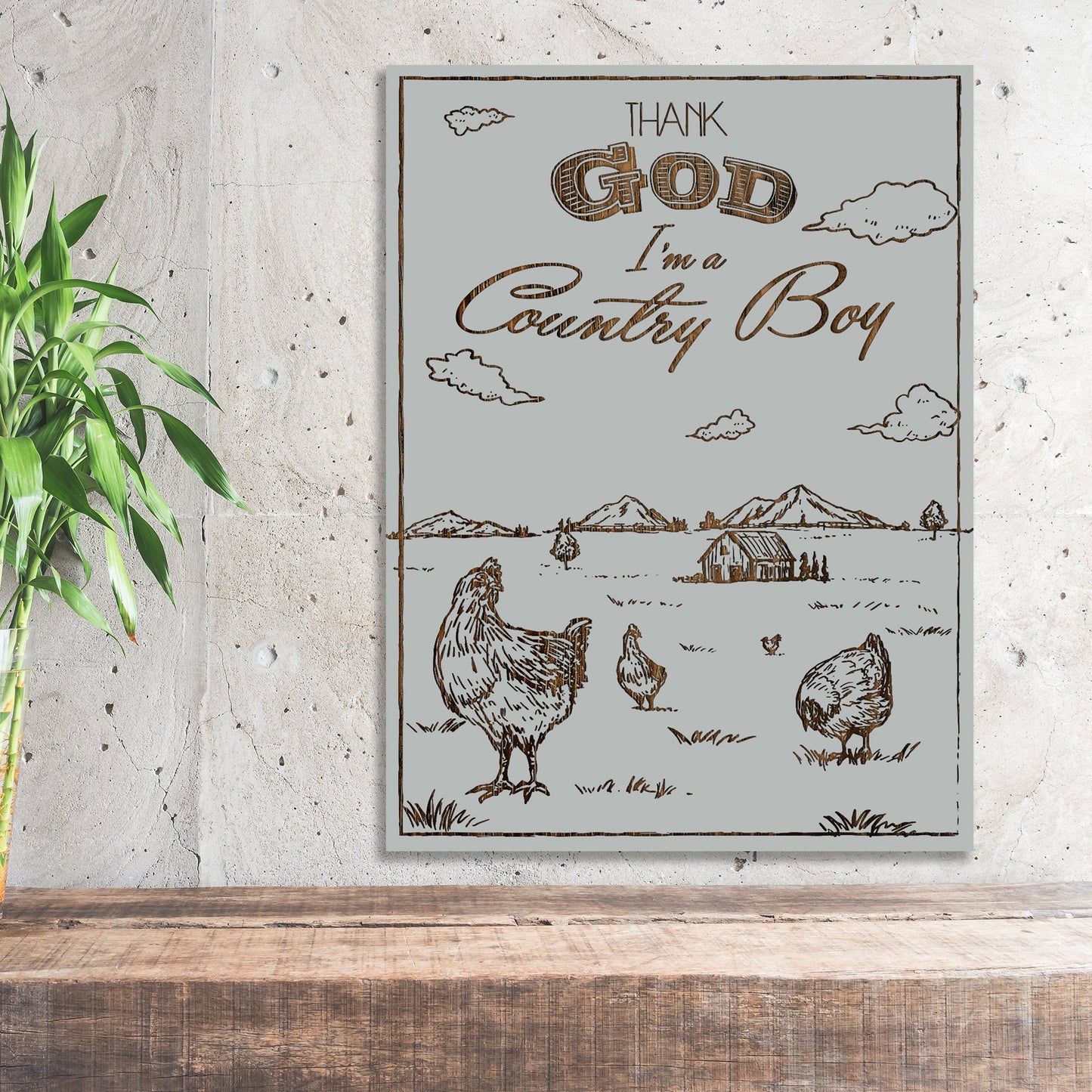 Thank God I'm a Country Boy Abstract