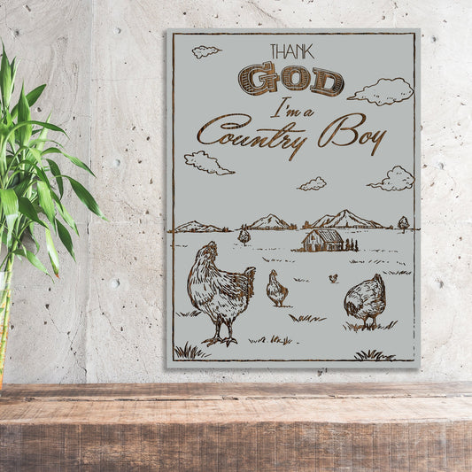 Thank God I'm a Country Boy Abstract