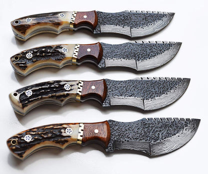 Custom Hand Forged Damascus Steel Tom Brown Tracker Knife - Ideal for Survival, Camping & Tactical Use | KBS Knives