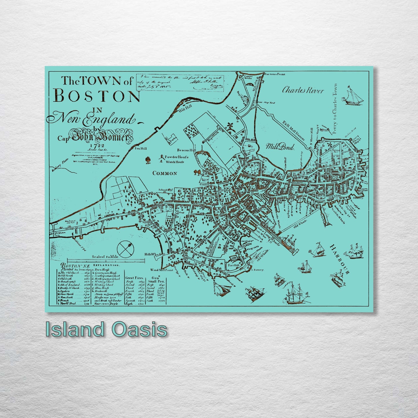 The Town of Boston in New England 1722