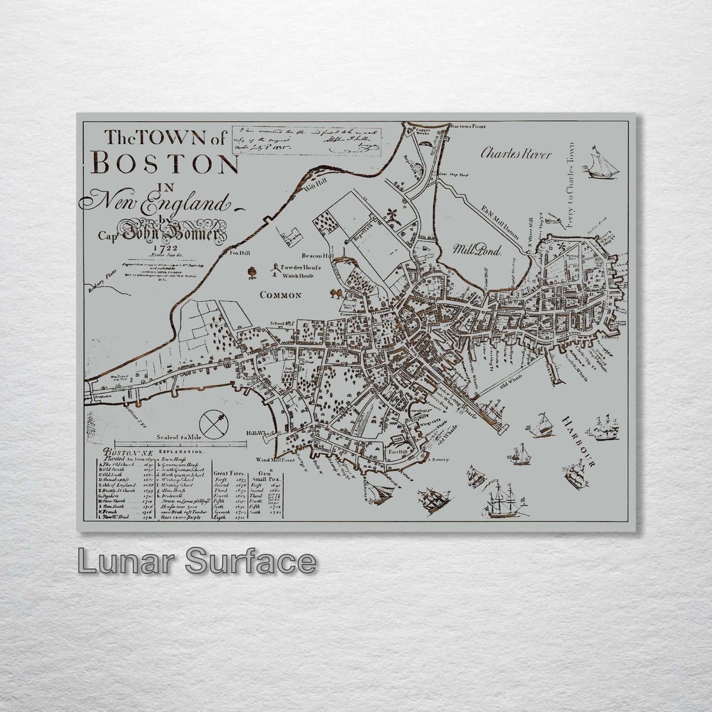 The Town of Boston in New England 1722