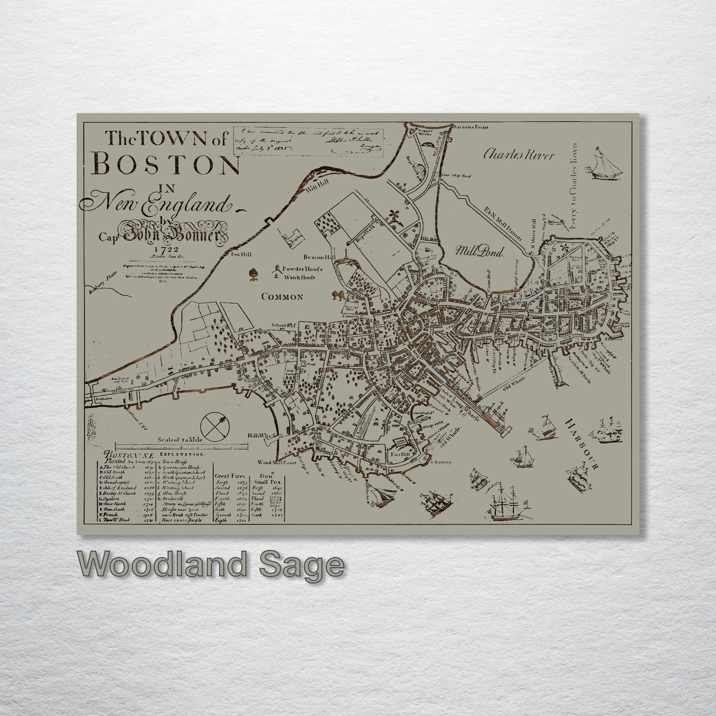 The Town of Boston in New England 1722