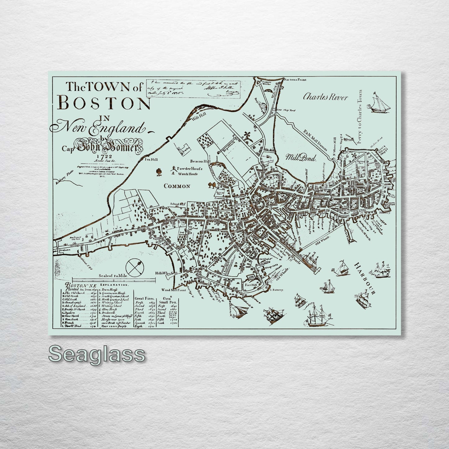 The Town of Boston in New England 1722