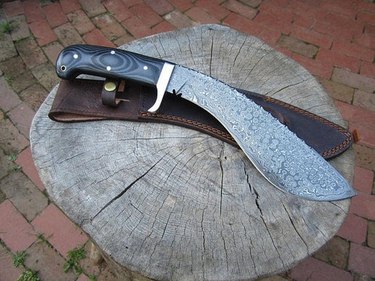 Traditional Kukri Machete Damascus Steel 15"