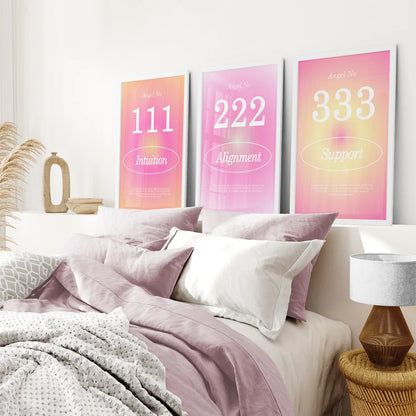Colourful Gradient Aura Angel Wall Decor