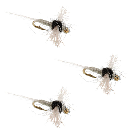 3 Pack Trico Spinner Z-Lon Wing Flies Hook Size 18