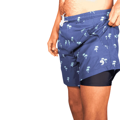 Tropical Trees - Waterproof Swim Shorts With A Waterproof Pocket