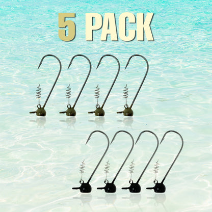 Reaction Tackle Tungsten Stand-Up Shaky Head Jigs (5 pack)
