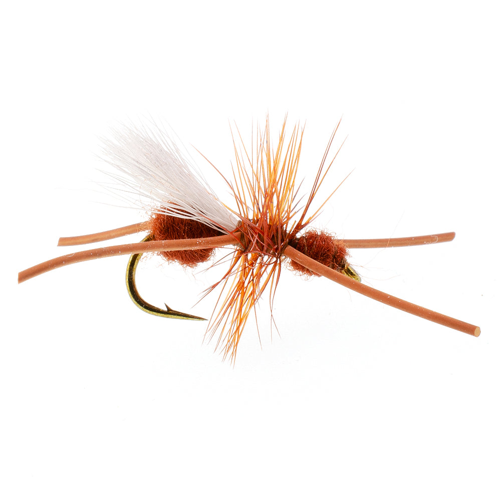 Turcks Power Flying Ant Cinnamon Terrestrial Trout Dry Fly - 1 Dozen Flies Hook Size 12