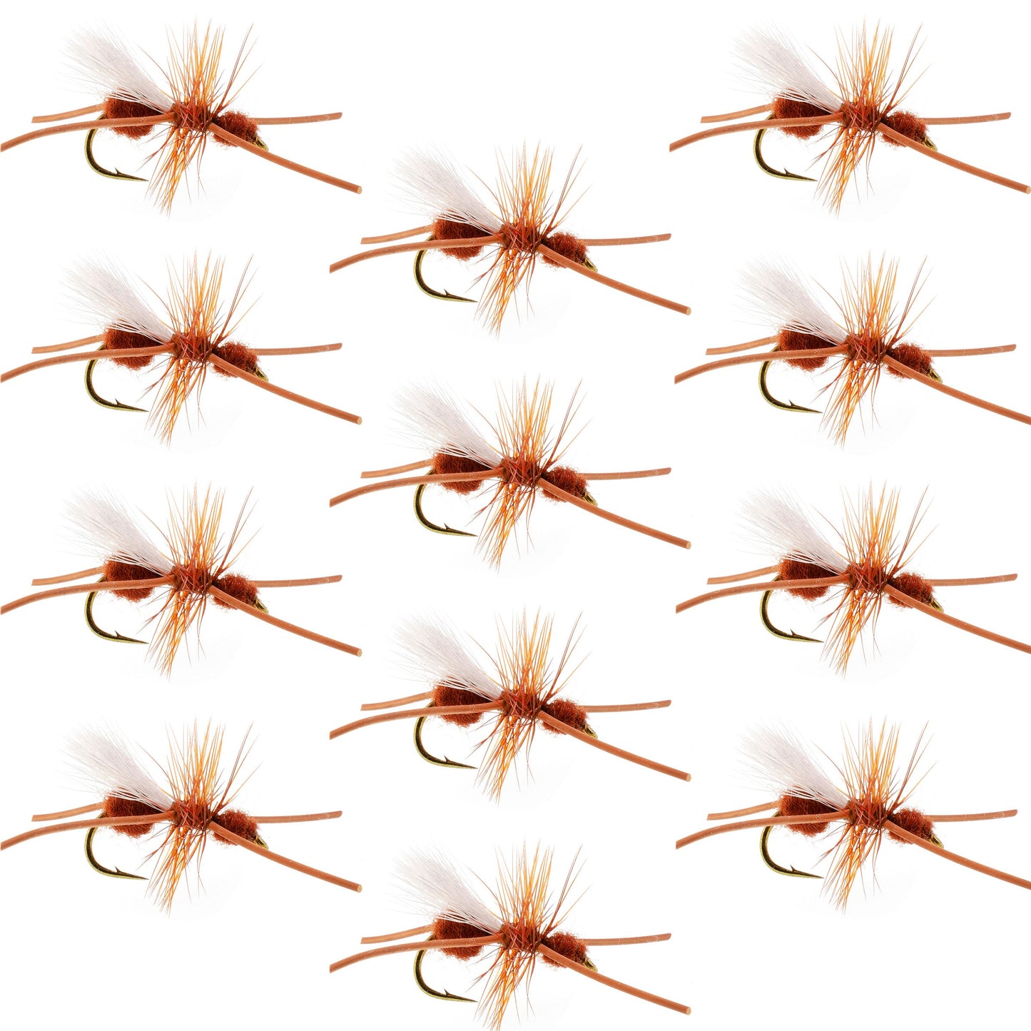 Turcks Power Flying Ant Cinnamon Terrestrial Trout Dry Fly - 1 Dozen Flies Hook Size 12