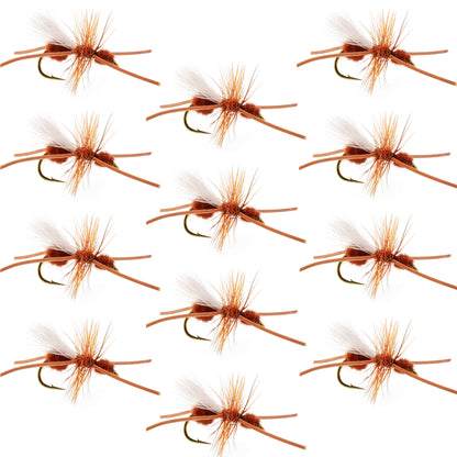 Turcks Power Flying Ant Cinnamon Terrestrial Trout Dry Fly - 1 Dozen Flies Hook Size 12