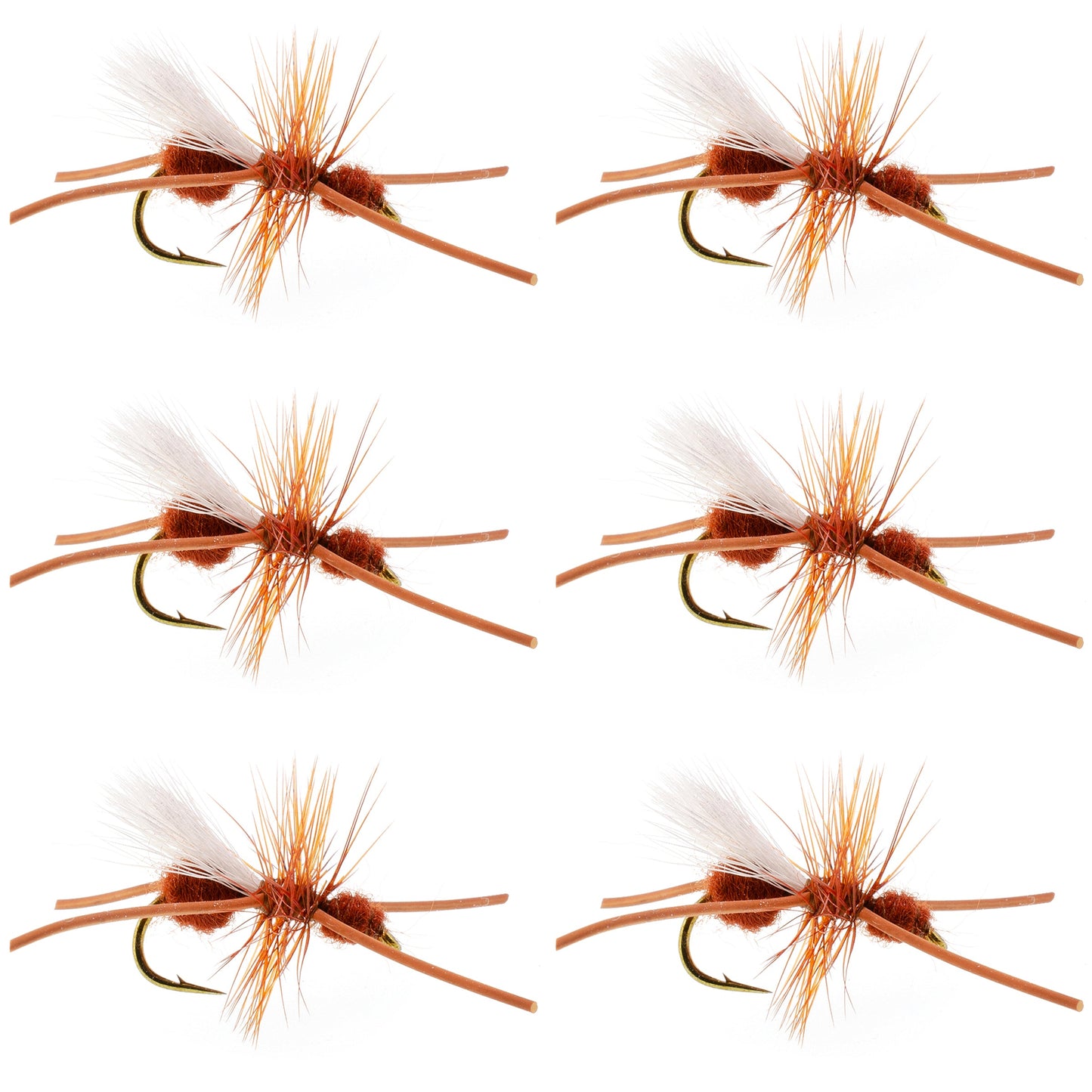 Turcks Power Flying Ant Cinnamon Terrestrial Trout Dry Fly - 6 Flies Hook Size 12