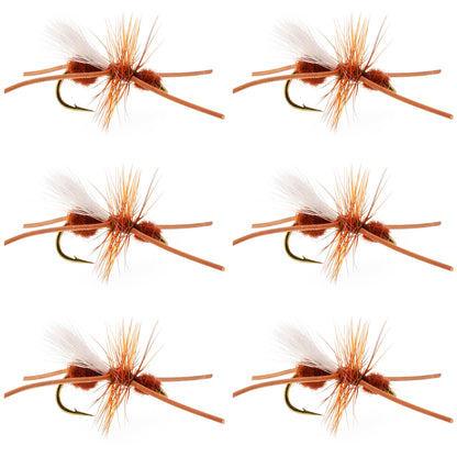 Turcks Power Flying Ant Cinnamon Terrestrial Trout Dry Fly - 6 Flies Hook Size 12