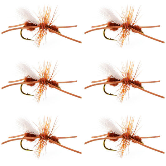Turcks Power Flying Ant Cinnamon Terrestrial Trout Dry Fly - 6 Flies Hook Size 12
