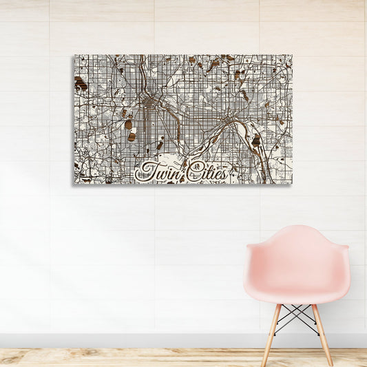 Twin Cities, Minnesota Street Map