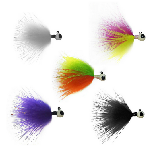 TUNGSTEN MARABOU JIGS (5 PACK)