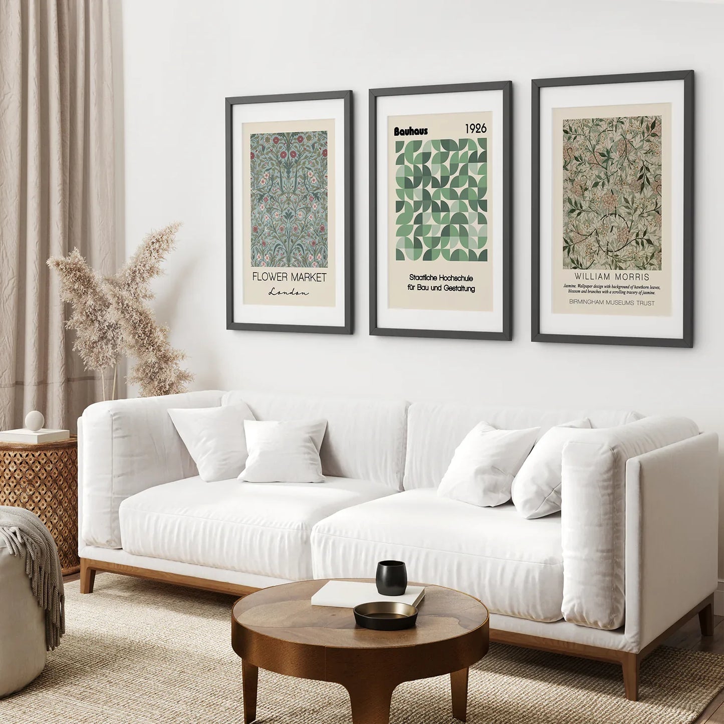 Botanical Neutral Wall Art Home Posters Set