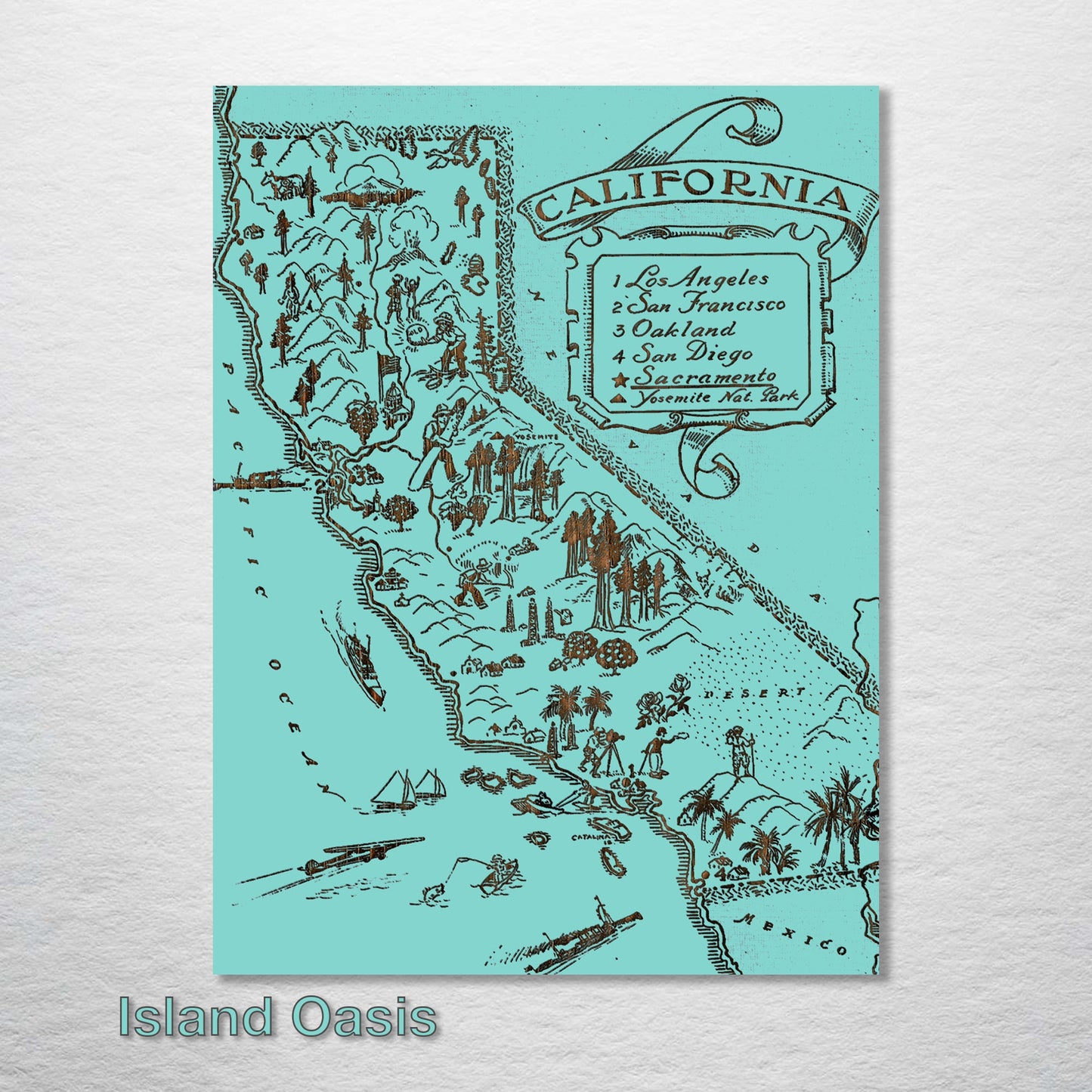 Vintage California Map