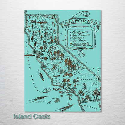 Vintage California Map
