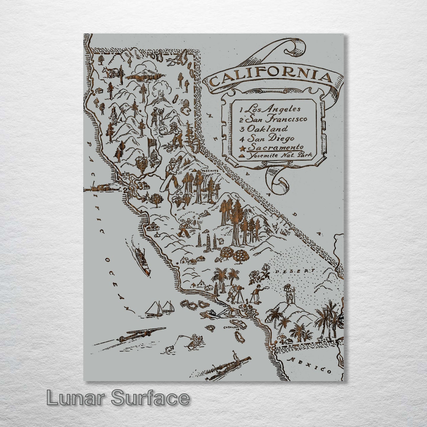 Vintage California Map