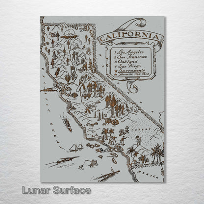 Vintage California Map
